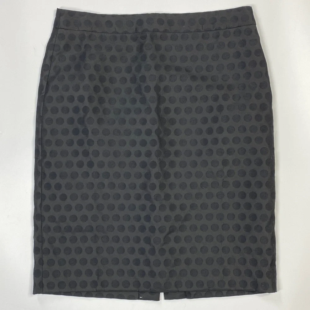 J.Crew Black Polka Dot The Pencil Skirt Size 4